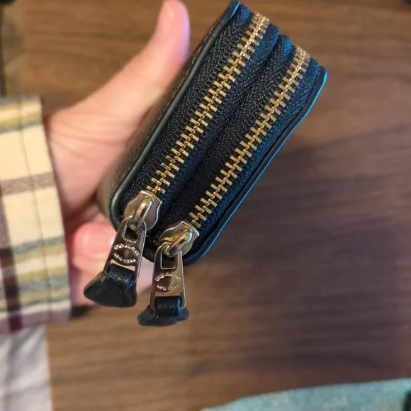 Coach Brown Small Double Zip Wallet/Card Holder - Picture 4 of 16